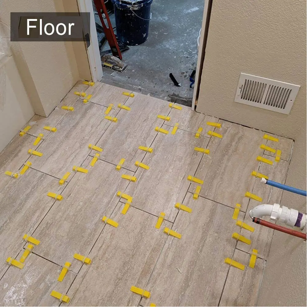 

Tile Leveling System with Tile Push Plier 300 1/8 Inch Tile Spacers Clips 100 Wedges Leveler Installation Kit for Tools Set New