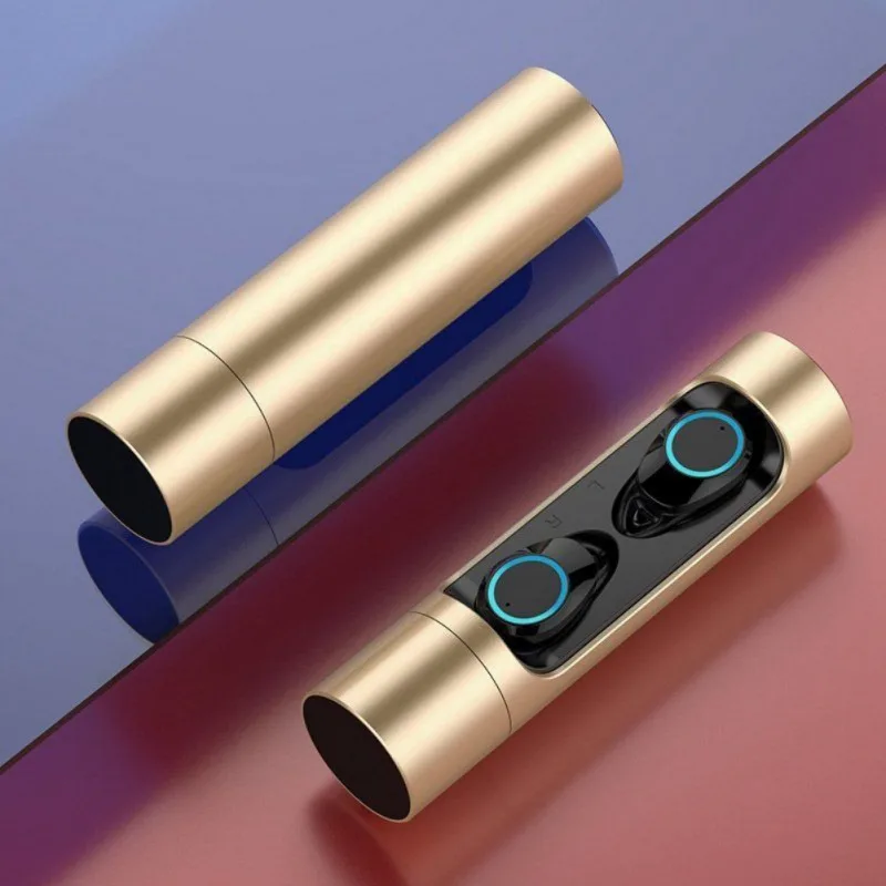 gold TWS Bluetooth 5,0 наушники X8 сенсорное управление мини Близнецы Беспроводные стереонаушники с микрофоном IPX7 водонепроницаемые наушники - Цвет: gold