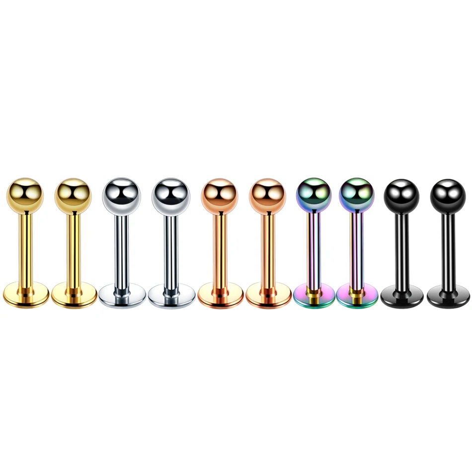

16G 10Pcs/lot Stainless Steel Piercing Horseshoe Septum Ring Eyebrow Lip Studs Ear Cartilage Tragus Helix Piercing Body Jewelry