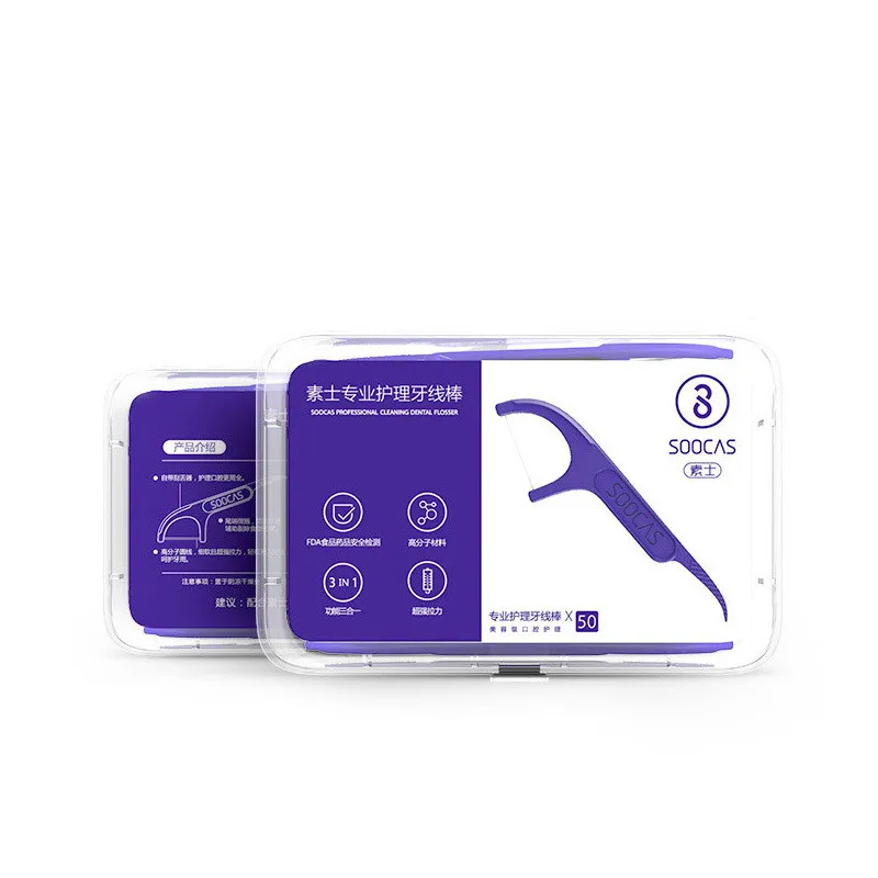 50pcs/box Youpin Soocare Daily Tooth Cleaning Professional Dental Floss Testing Food Grade | Электроника