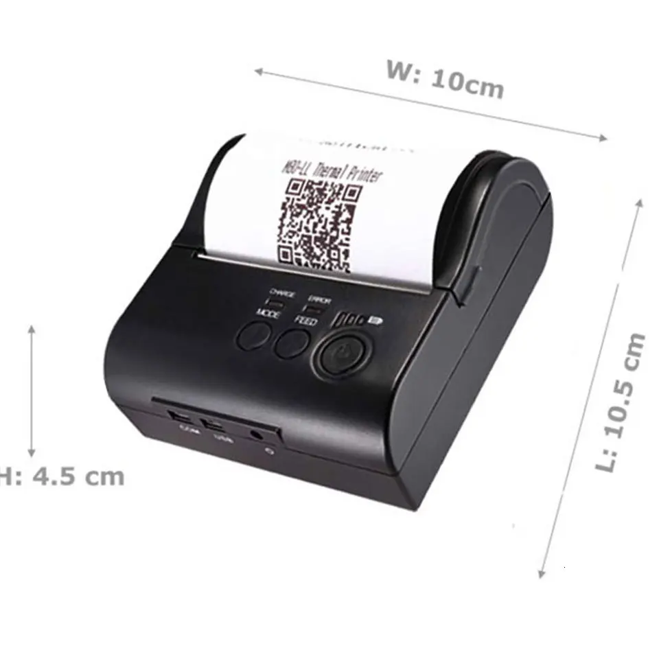 IMP005 3 дюйма 80 мм Bluetooth термопринтер Портативный USB принтер Поддержка компьютера Android поддержка SDK печать логотипа