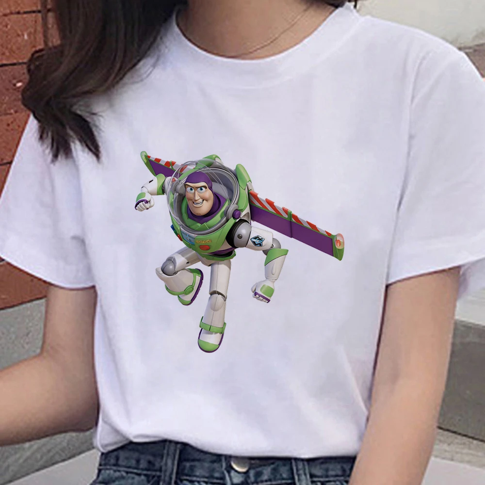

Disney Buzz Lightyear Crewneck Graphic T-shirt Korean Basic Y2k Short Sleeve High Quality Toy Story Comfortable Loose Tee Shirt