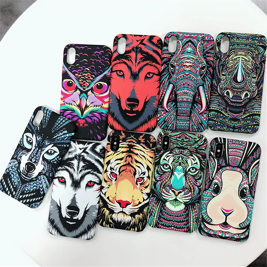 Светящийся чехол с животными для iPhone 11 Pro Max XR XS Max 6 6S 7 8 Plus X Тигр Волк слон ночной светящийся силиконовый мягкий ТПУ чехол для телефона
