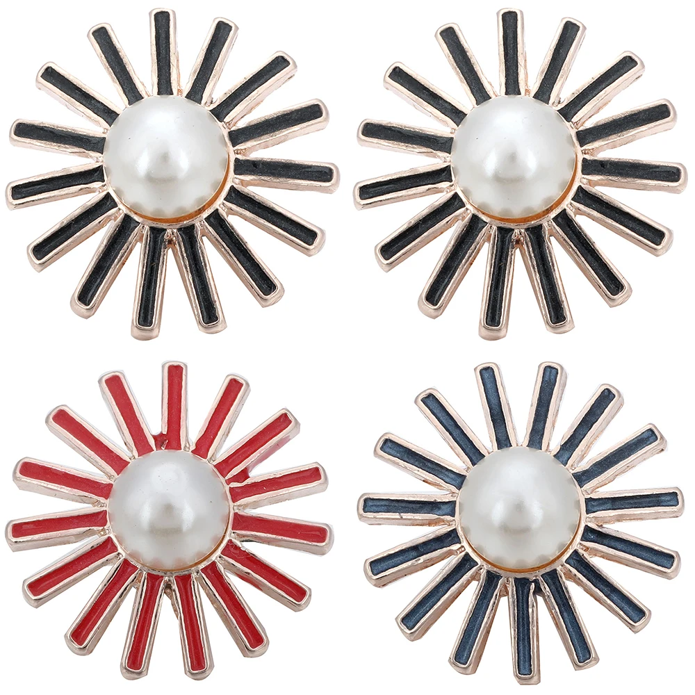 

5pcs/lot New Snap Jewelry 18mm Snap Buttons Rhinestone Metal Vintage Flower Swan Ginger Button Charm Fit Snap Bracelet