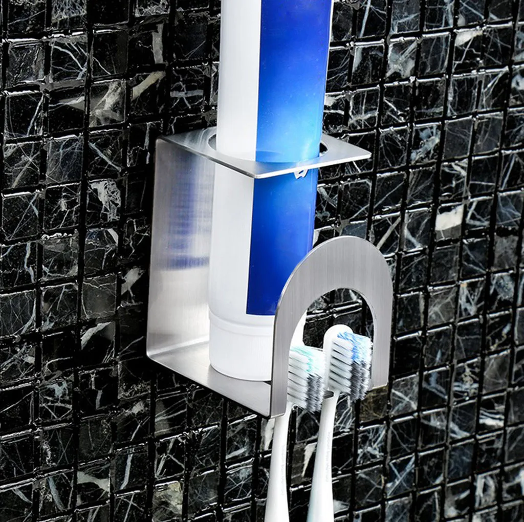 Настенный держатель из нержавеющей стали для зубной пасты | Дом и сад