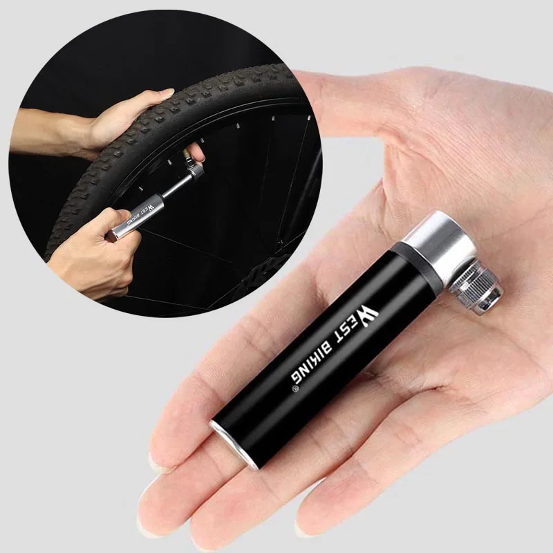 

Hand Mini Bicycle Pump Portable Bike Inflator Needle Hose Bicycle Accessories Drop-proof Light Pump Tire Pump Alloy Bike Pump