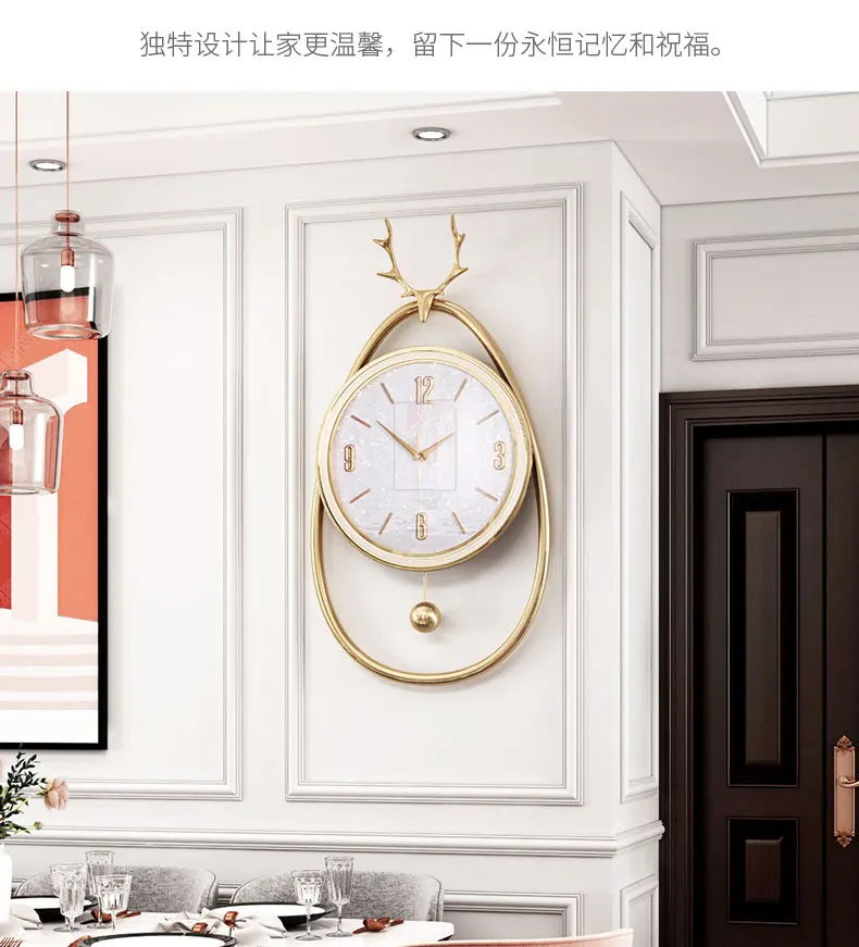Luxury Golden Creative Wall Clock Modern Design Kitchen Nordic Living Room Silent Relojes De Pared Home Watch BA60WC | Дом и сад
