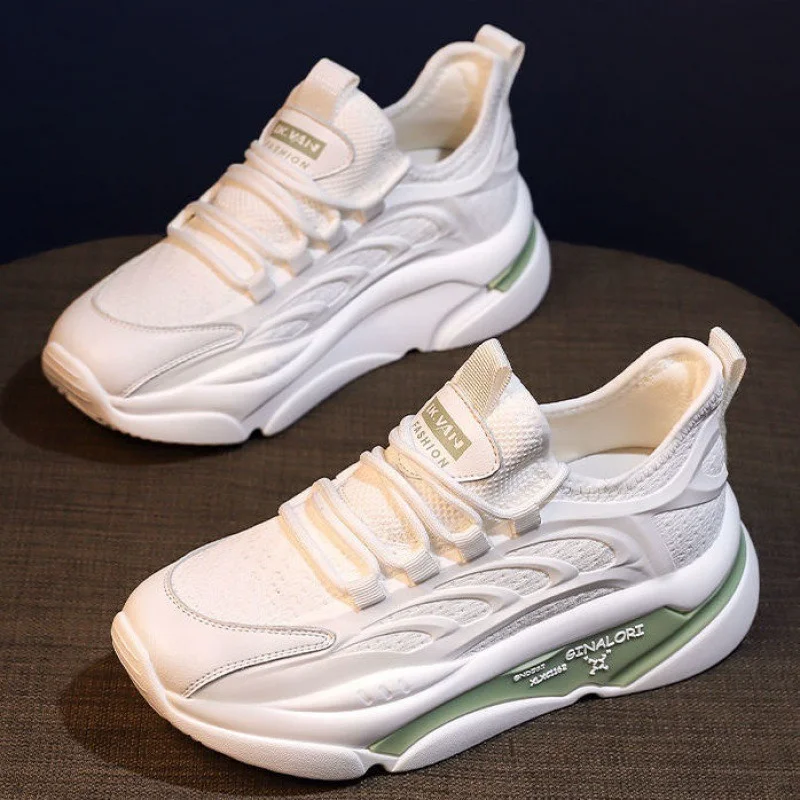 

2021 Summer Mesh Breathable Women's Running Shoes, Women's Sports Shoes, Women's Platform Shoes, Women's Casual Vulcanized Shoes