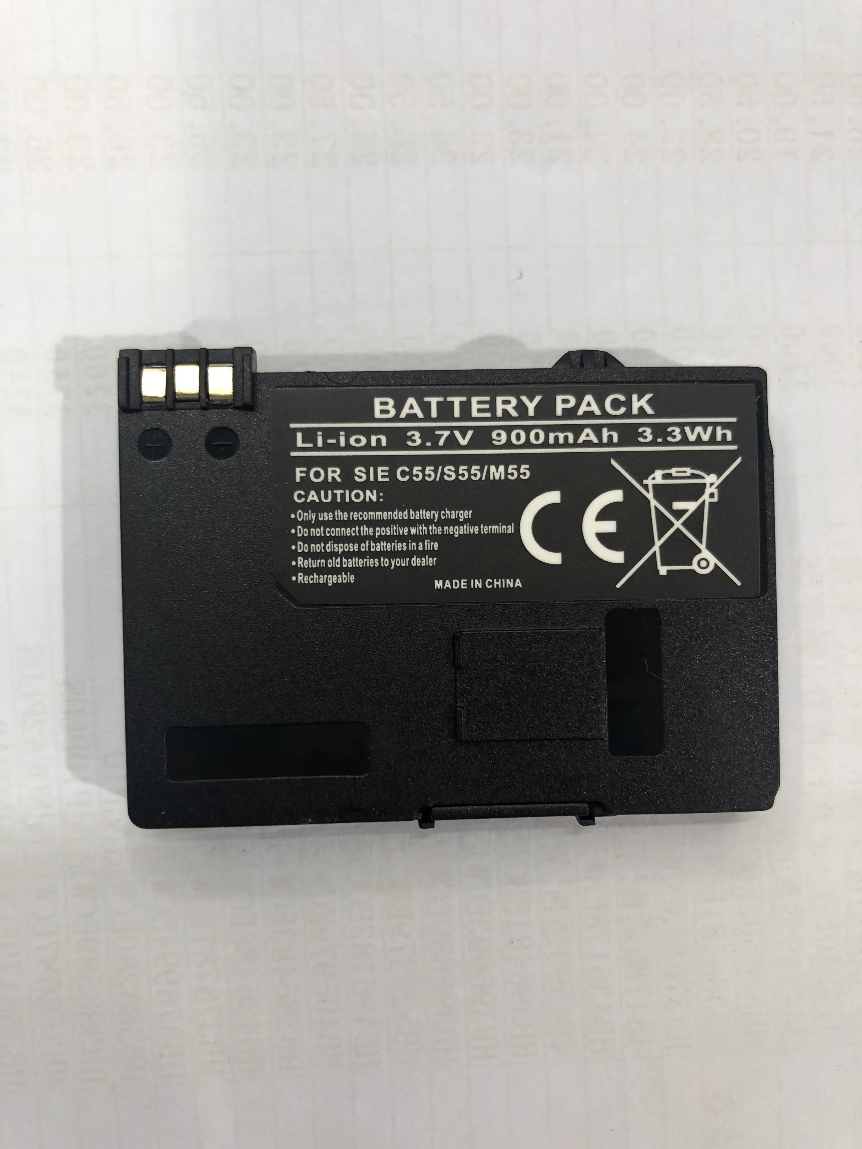 Аккумулятор (li ion 900 мА · ч) для Siemens A52/A55/A57/A60/A62/A65/A70/C55/GIGASET SL1/SL56/SL100/SL565/M55/S55 (EBA