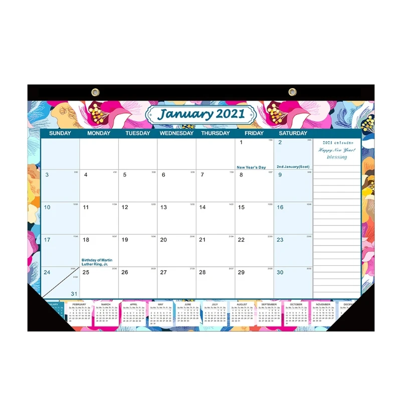 

2021 Wall Hanging Annual Calendar Daily Monthly Planner Schedule Yearly Agenda