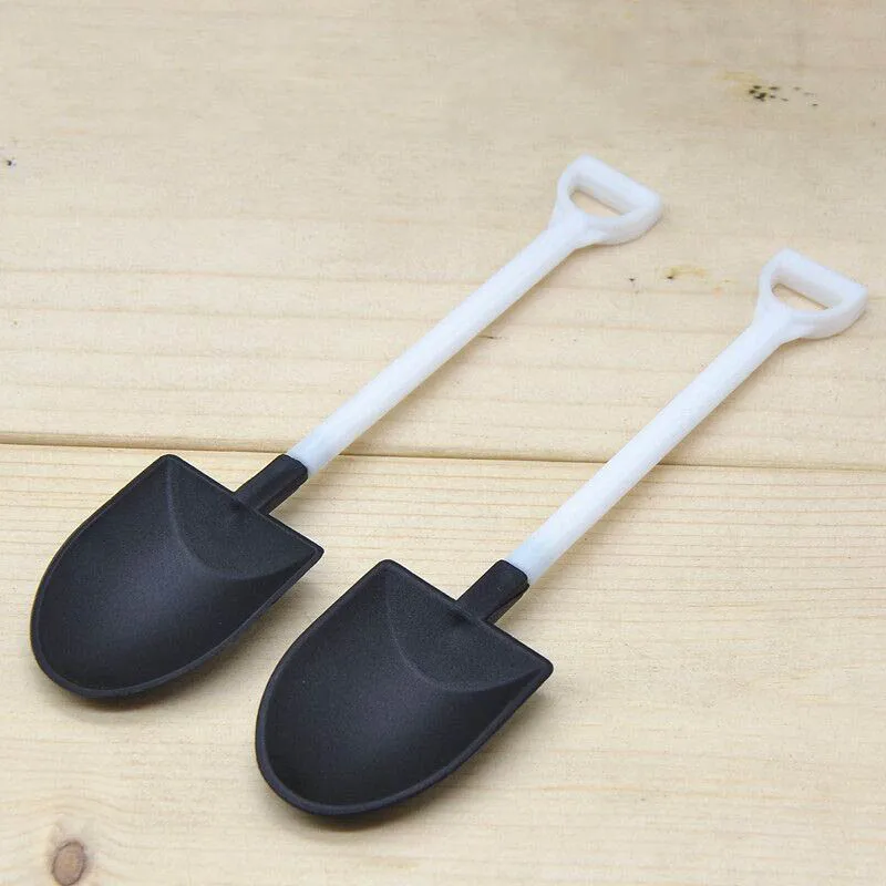 Cake Spoon Kitchen Tools Mini Shovel Cute Plastic 100PCS Tea Coffee Spoons Party Supplies Disposable | Дом и сад
