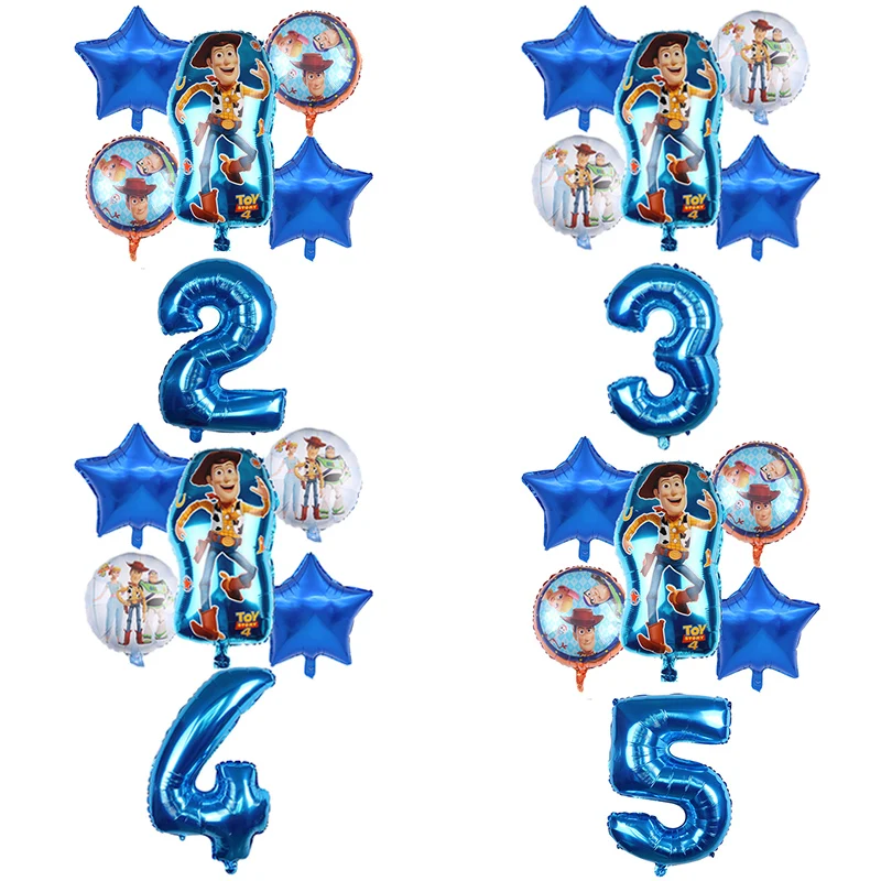 1 комплект Globos мультфильма История игрушек 4 древесные с рисунком Базза Лайтера