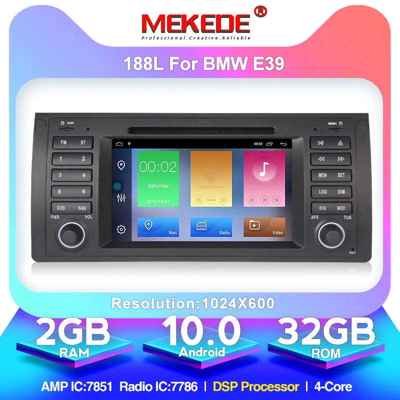 MEKEDE 1din Android 10 0 автомобильный DVD GPS плеер для BMW E39 E53 X5 M5 с wifi BT навигация 3G