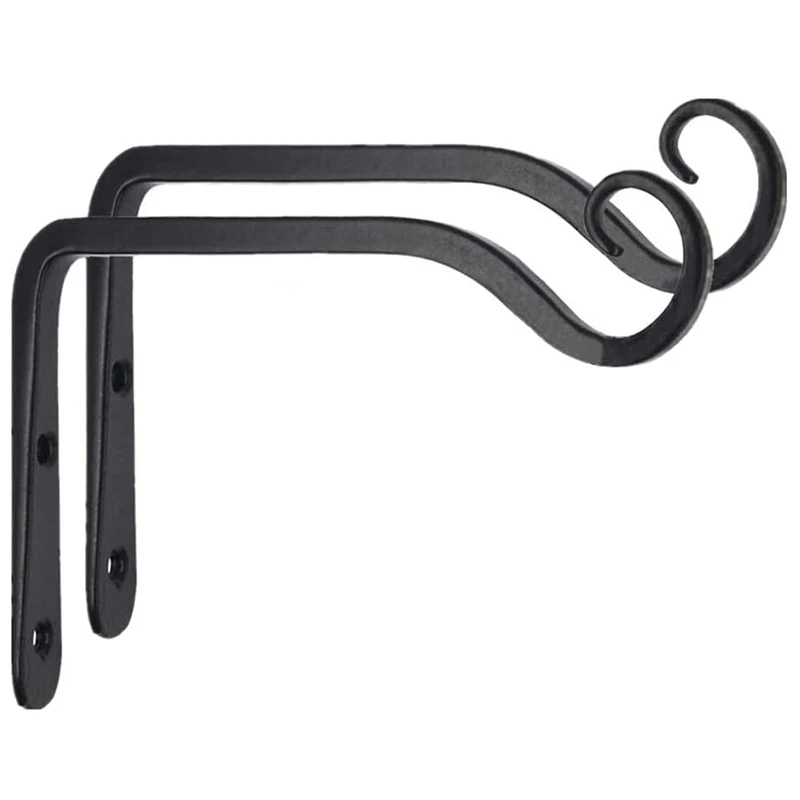 

2PCS Wall Hanging Plant Bracket Hanging Brackets Wall Hanging Basket Brackets Hook for Outdoor Indoor Garden Home