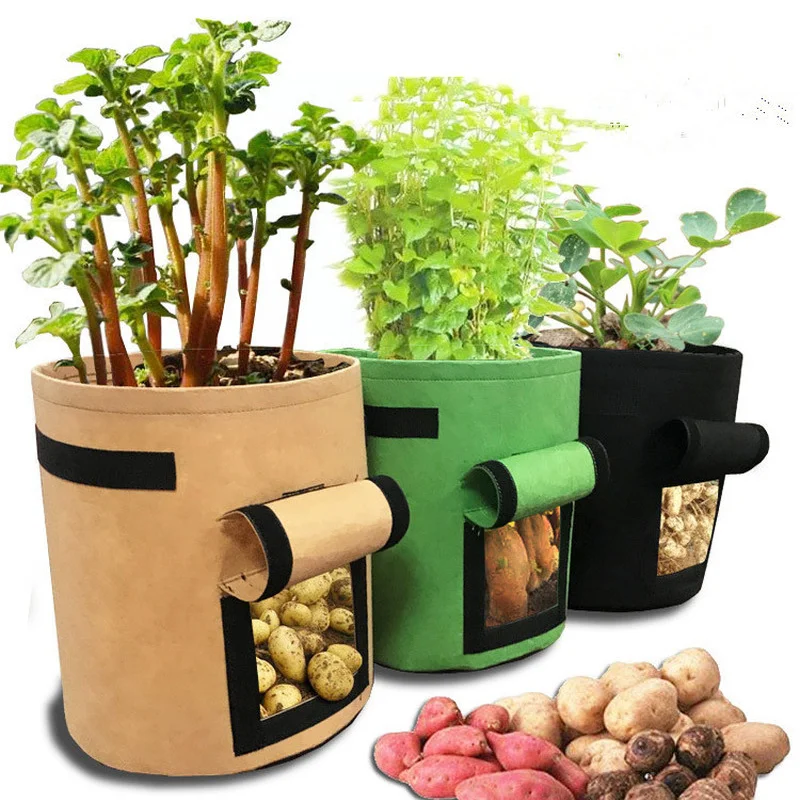 

1pcs Plant Grow Bag Vegetable Tomato Potato Planting Bags Outdoor Garden Flower Strawberry Mushroom Seedss Planter Pot Tools