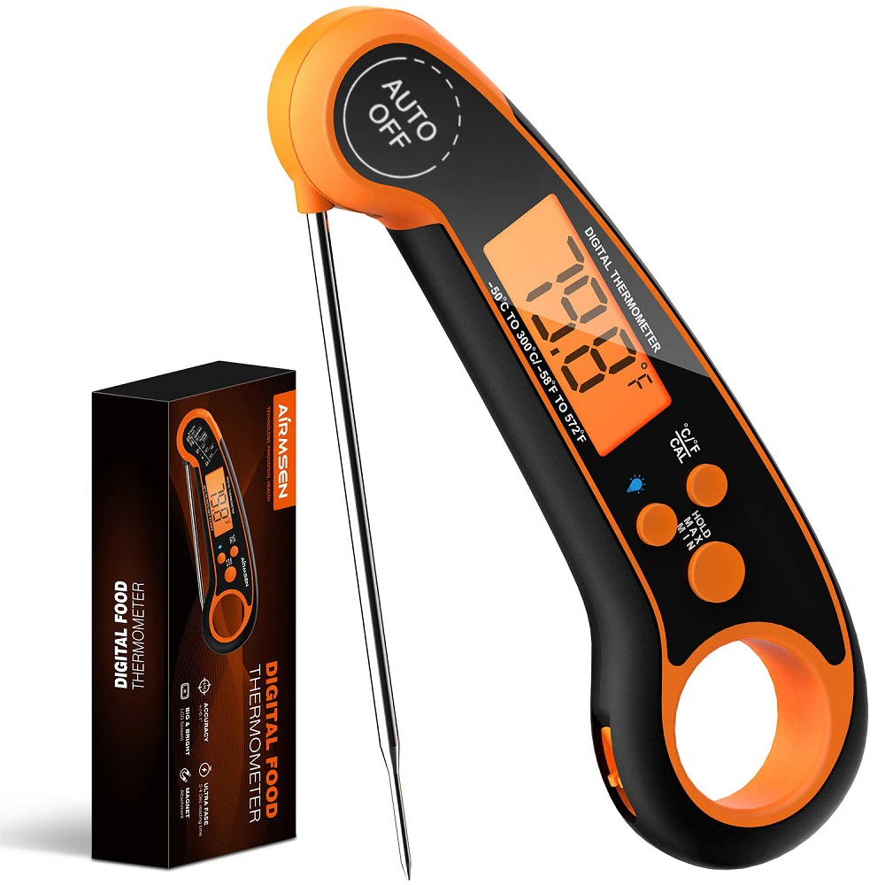 

AIRMSEN Food Thermometer Kitchen Thermometer Digital Thermometer Meat Thermometer BBQ Waterproof Kitchen Cooking Tools