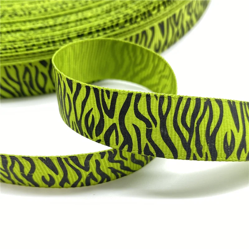 

5Yards 15mm Grosgrain Ribbon Leopard Pattern For Christmas Wedding Decoration DIY Sewing Handmand Craft Accessories #03