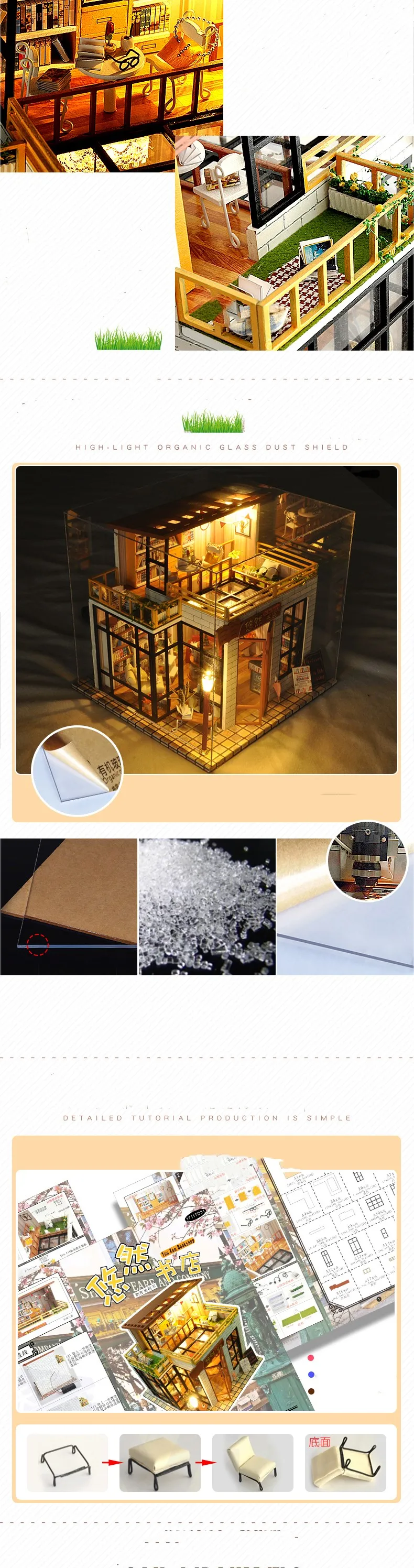 DIY Кукольный дом мебель вы пробежали книжный магазин миниатюрный кукольный домик игрушки для детей милые семьи дом Casinha De Boneca Кукольный дом