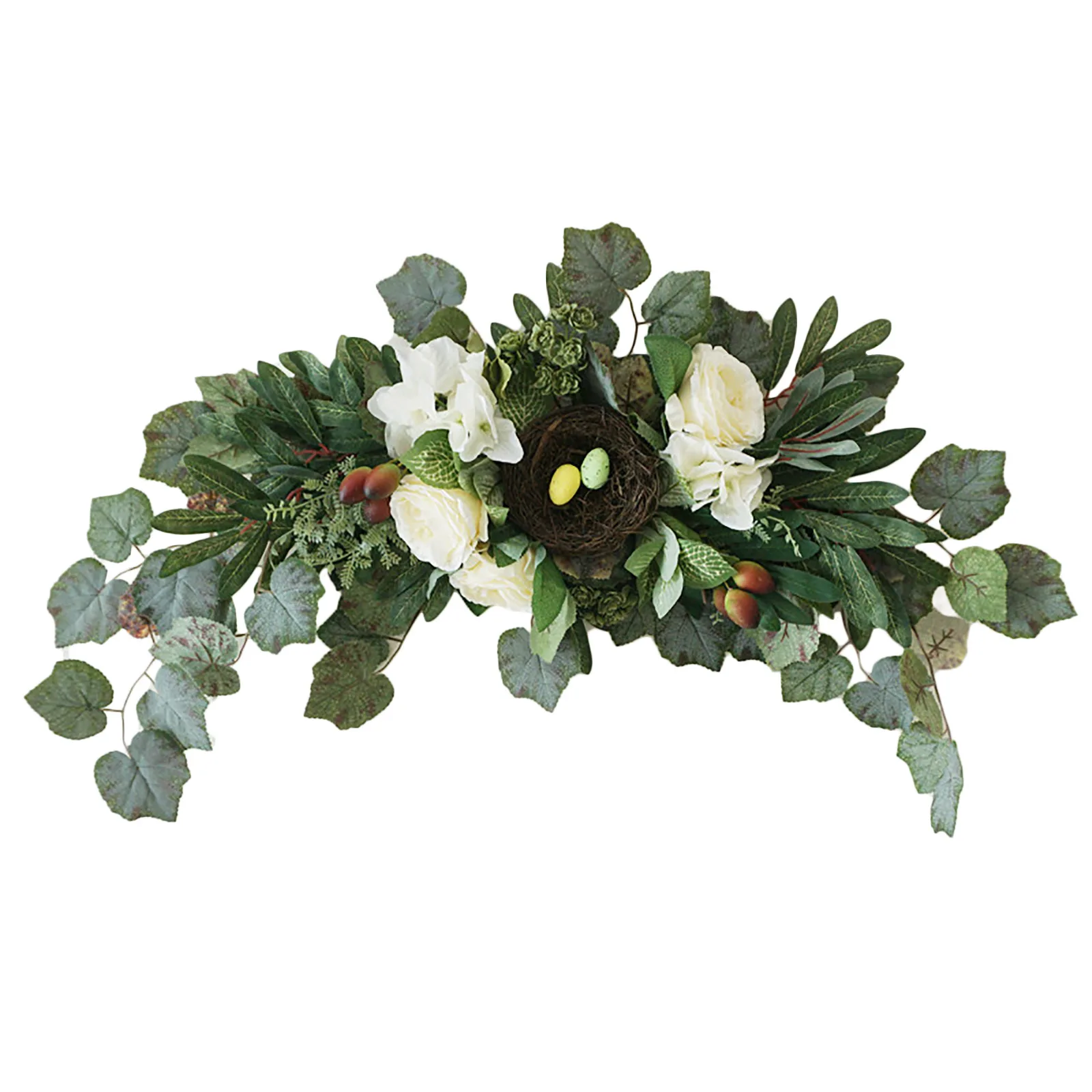 

Desktop Decoration Garland Decorative Wreath Greenery Wreaths Flower Swag For Indoor Outdoor Nearly Real Warm Olive Leaf