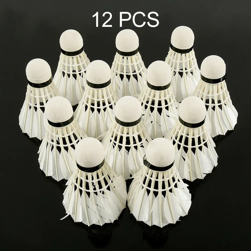 

12pcs/lot Badminton Shuttlecocks Goose Feather Shuttlecock Badminton Balls Outdoor Sports Badminton Accessories