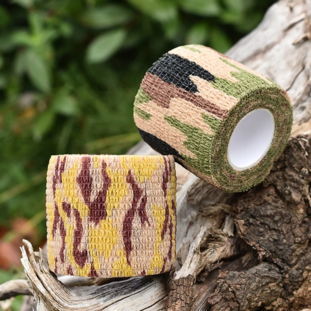 

Outdoor Self Adhesive Protective Camouflage Tape Wrap Self Adherent Hunting Camouflage Strong Wrap Stickers Bike Bandages Tools