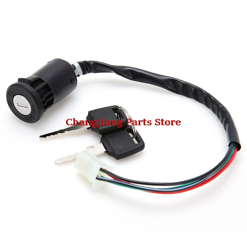 

1set Universal Ignition Key Switch Lock 4 Wires For Motorcycle Motor Scooters motorcycle