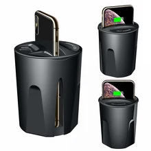 Fast QI Wireless Car Charger For Samsung S10 S9 S8 S7 S6 Edge Note 8 9 iphone 8 X 10 Fast Wireless Charging Cup Car Phone Holder