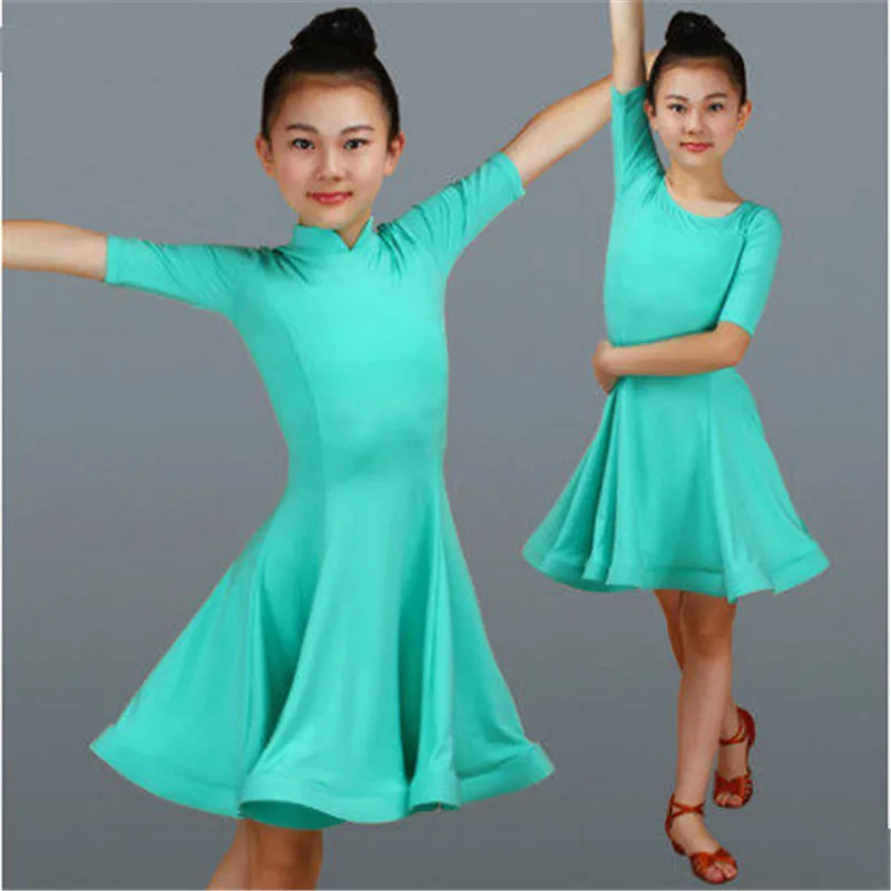 Kids Dresses for Girls Latin Dance Dress Evening Party Stage Performance Clothing Fringe Ballroom Competition Costumes Set | Тематическая