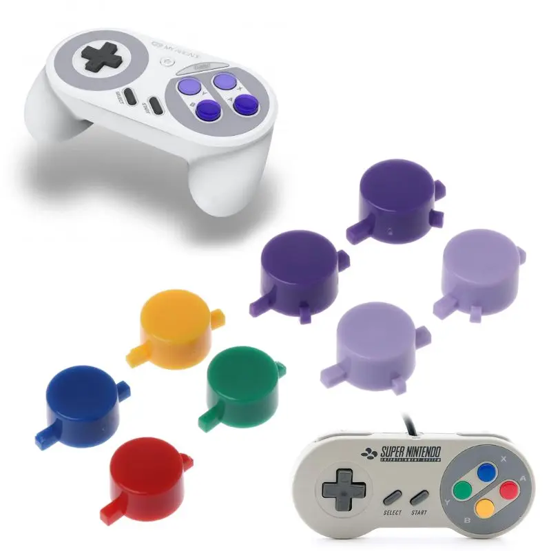 Пластиковые кнопки A B X Y для контроллера Nintendo SFC SNES Super NES 1 комплект|Запасные части|