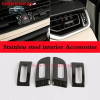 for toyota rav4 rav 4 2019 2020 front panel ac air condition outlet vent cover trim interior accessories stainless steel 4pcs