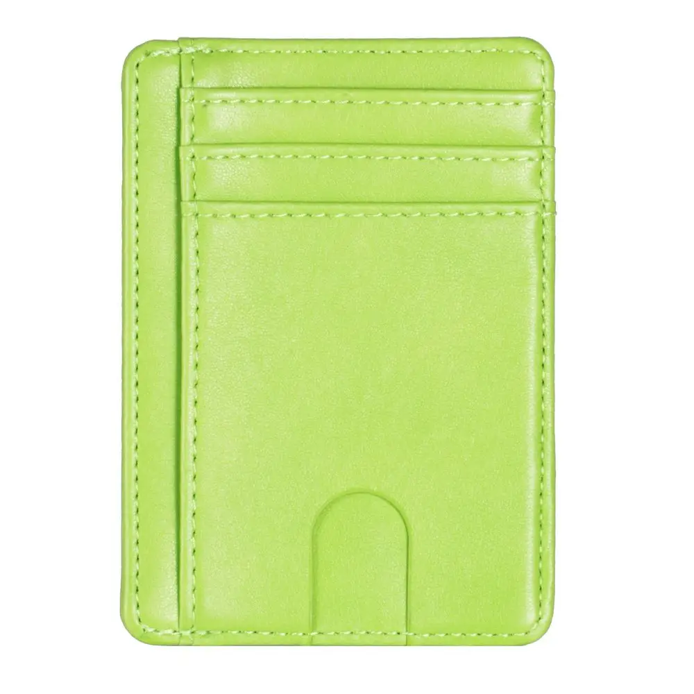 

TRASSORY Men Women Slim Rfid Lightweight Front Packet Wallet Small Bank Travel Leather Business Card Case Holder