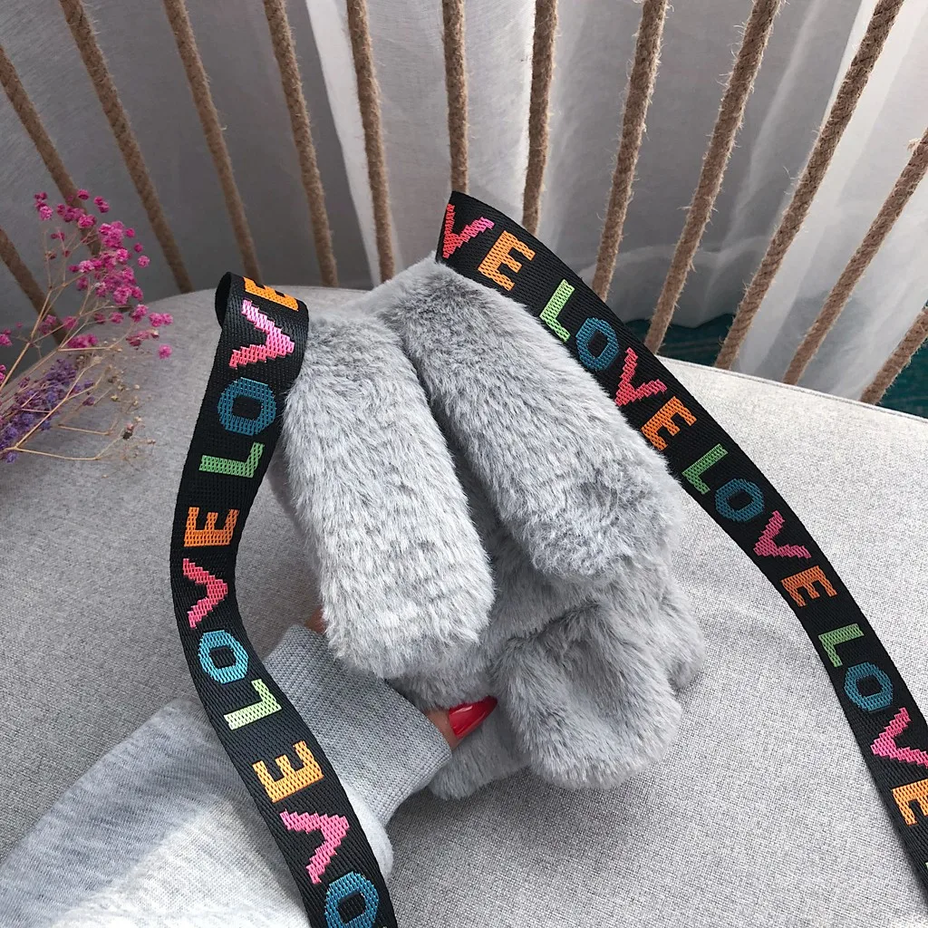 Милая модная сумка Kawaii мессенджер для девочек милый кролик мягкая плюшевая