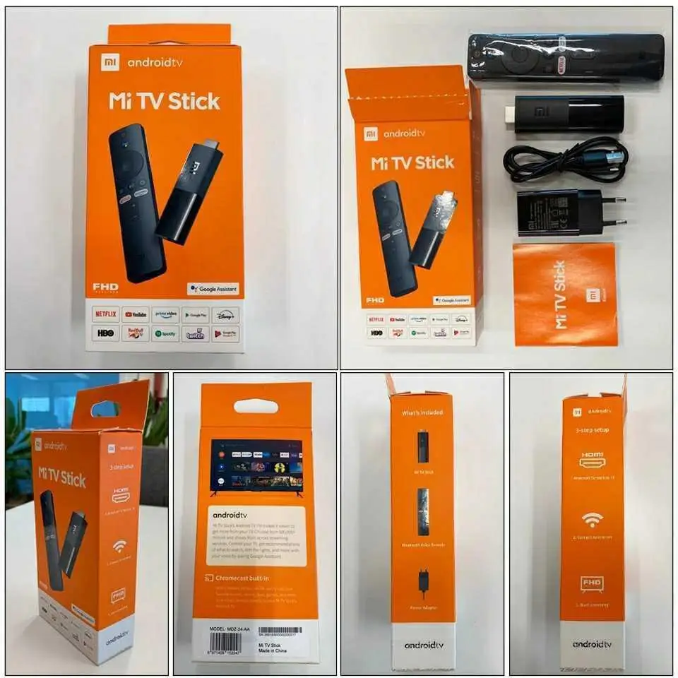 ТВ-приставка Xiaomi Mi TV Stick четырехъядерная чашка 3 + 2 ядра GPU 1 Гб RAM 8 ROM Портативный