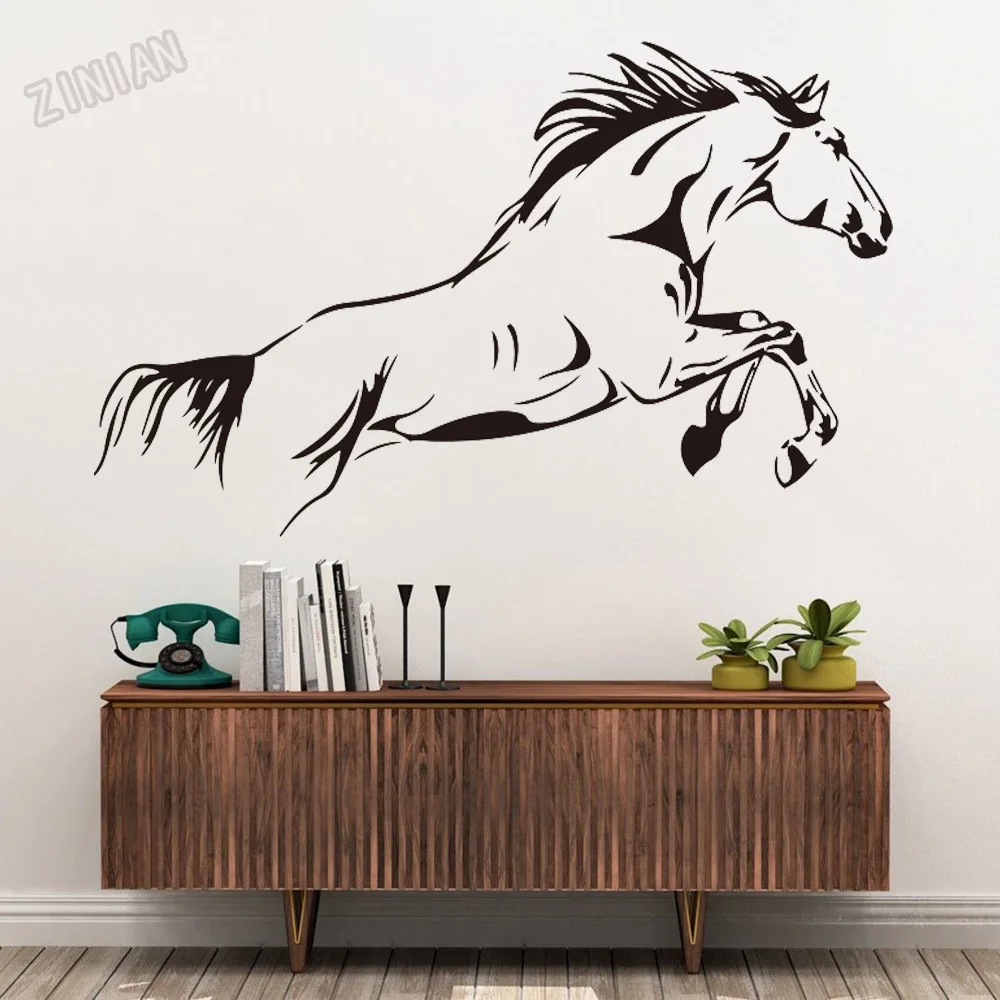 

Horse Wall Sticker For Living Room Home Decoration Vinyl Self-adhesive Wall Decals Decor Company Office Art Window Murals Y269