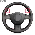 Мягкая черная искусственная кожа Чехлы рулевого колеса автомобиля для Seat Leon (1P) FR 2007 Leon (1P) Cupra 2007 Ibiza (6L) FR 2006
