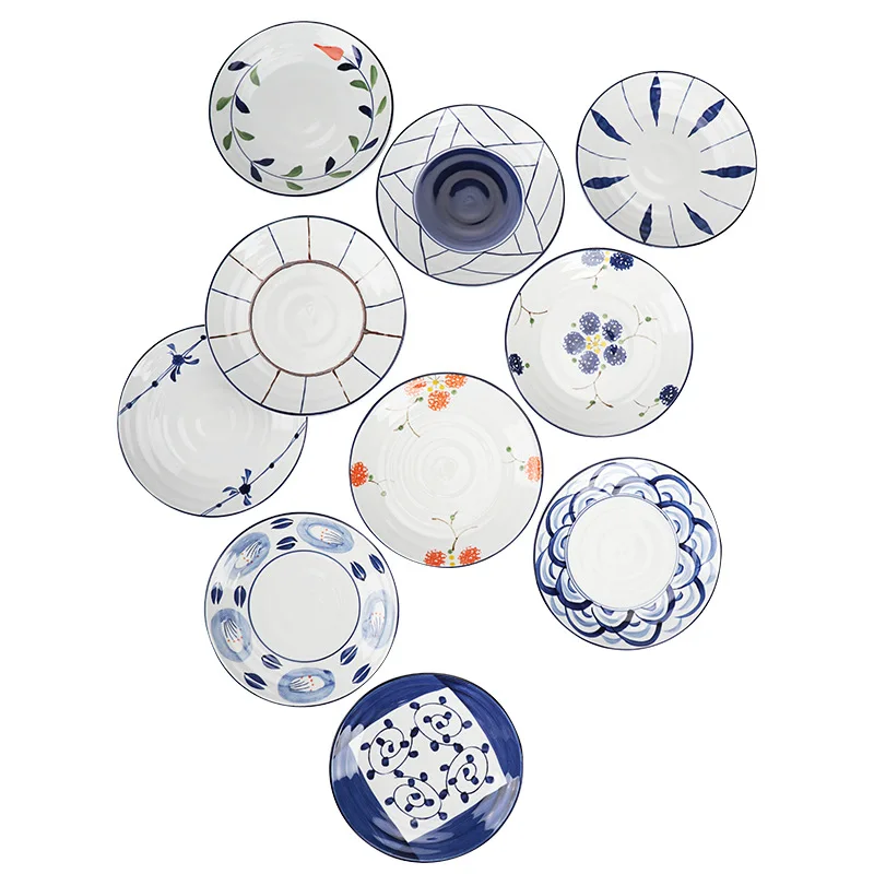 

Japanese household ceramic restaurant tableware sushi plate Hotel table set vomit bone plate dish plate small dish plate