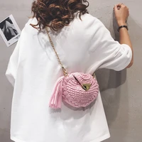 diy handmade wool bag finished product fashion womens bag trend homemade material bag girls one shoulder slant span bag