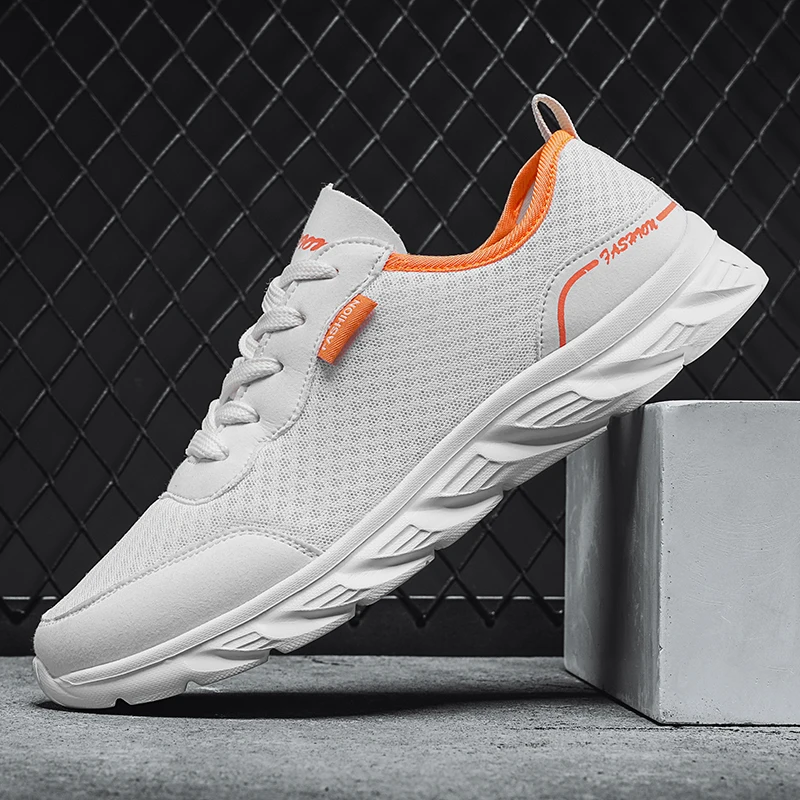 

2021 Summer Jogging Sneakers for Men Breathable Air Mesh Sport Running Shoes Fashion Casual Lace-up Soft Tenis Sneakers Big Size