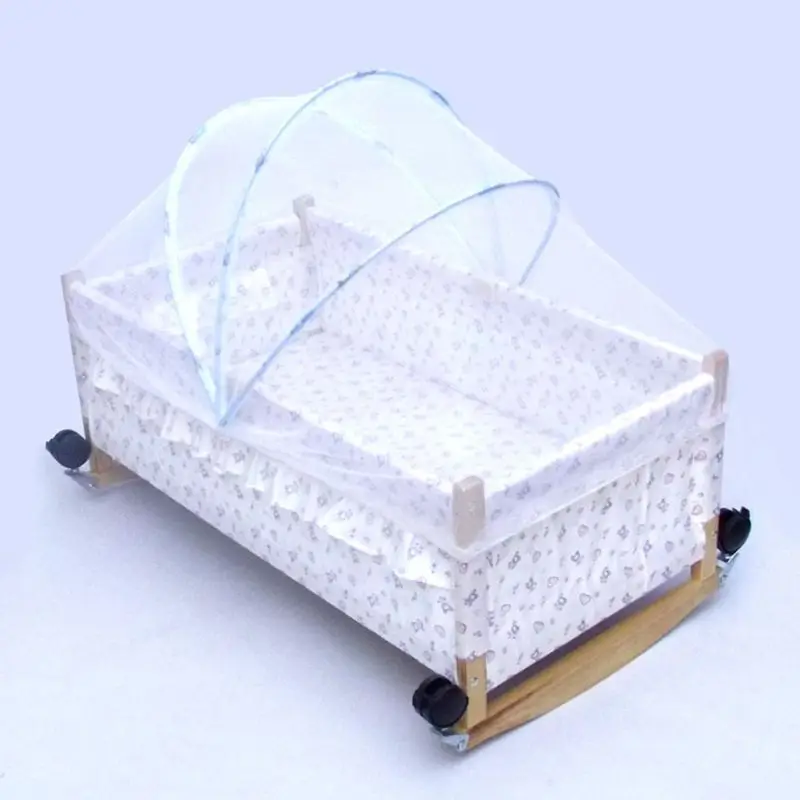 Baby Cradle Bed Mesh Foldable Summer Baby Arched Mosquitos Portable Crib Netting For Infant Baby Cradle