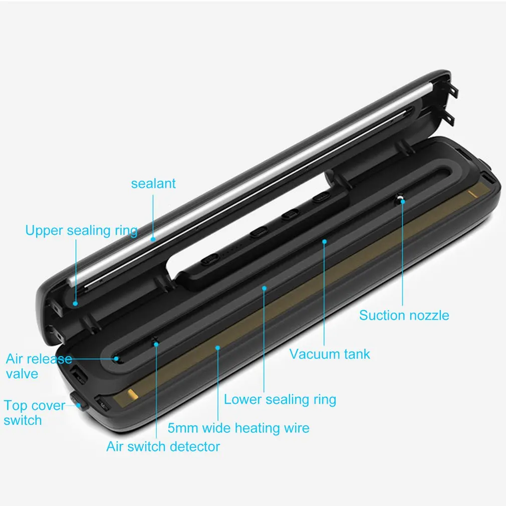 

Small Food Vacuum Sealing Machine Automatic Food Sealing Machine For Food Preservation Easy To Clean Dry And Wet Food Mode