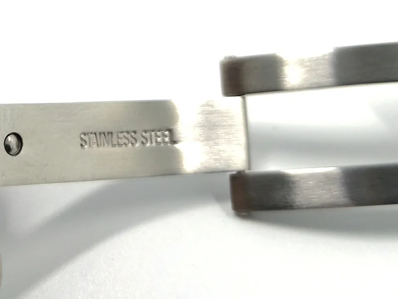 

Stainless Steel Solid Double Push Button Fold Watch Buckle Butterfly Deployment Clasp Watch Strap Black Silver 22mm