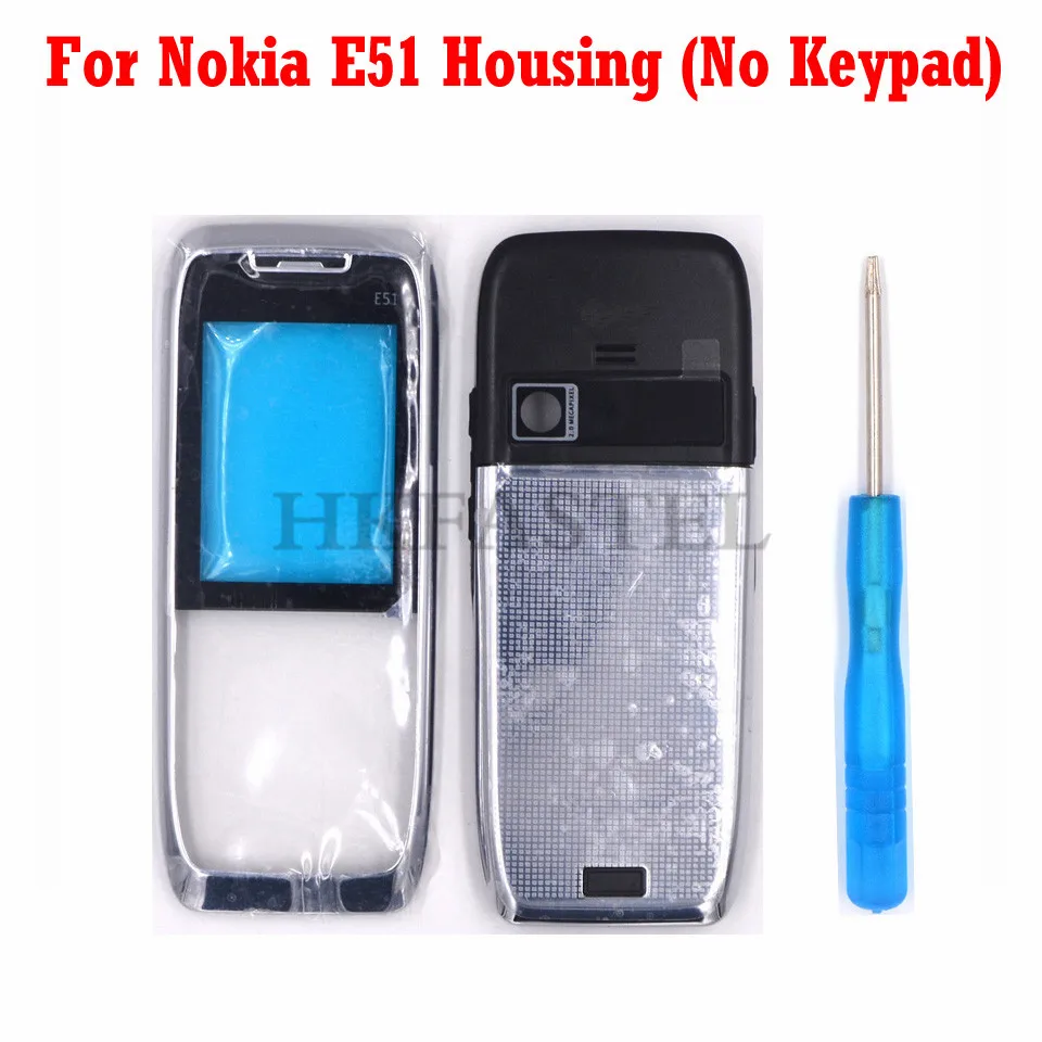 Чехол для Nokia E51 Silver New Full мобильный телефон (без клавиатуры) + инструмент |