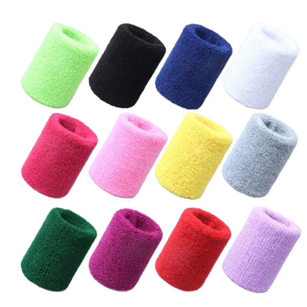 Яркий хлопковый браслет унисекс защита для запястья из махровой ткани бега