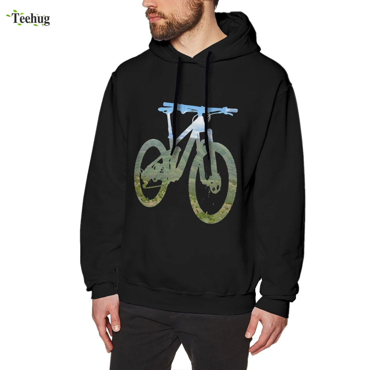 

For Man Mountain Biking Vintage MTB Distressed Hoodies Popular Streetwear For Male
