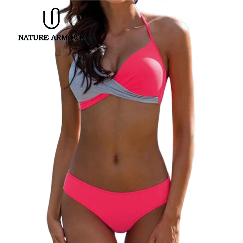 Лоскутное сексуальное бикини 2018 женский купальник пуш ап с высокой талией