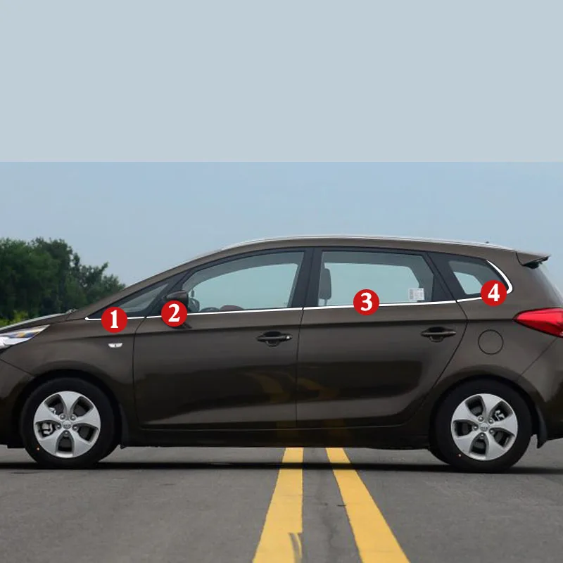 Оконная отделка из нержавеющей стали lsrtw2017 304 для kia carens 2013 2014 2015 2016 2017 2018 rondo