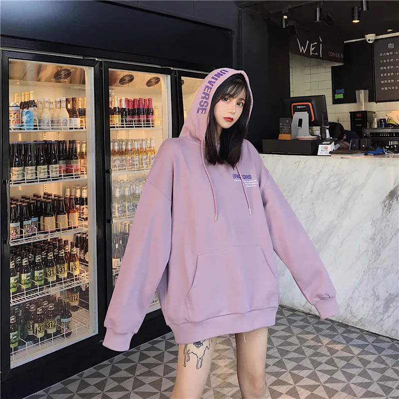 

Spring/Autumn Hoodies Women Fashion Hooded Cotton Sweatshirts Vintage Long Sleeve Pullovers Loose Clothing Plus Size Hoodies