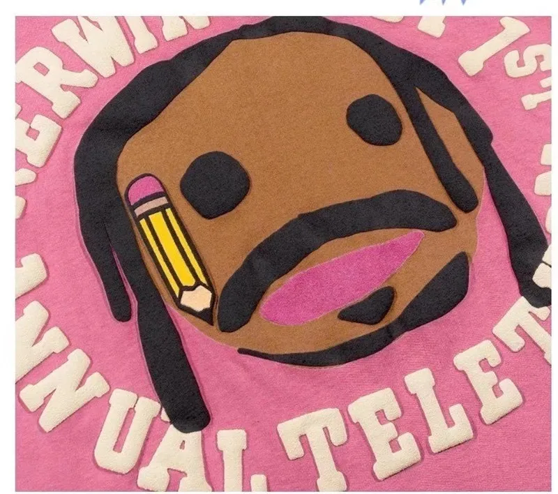 

3D foam printing CPFM.XYZ FOR FROST T shirt Men Women 1:1 High-quality PINK BLACK WHITE BLUE Tee Streetwear T-shirts