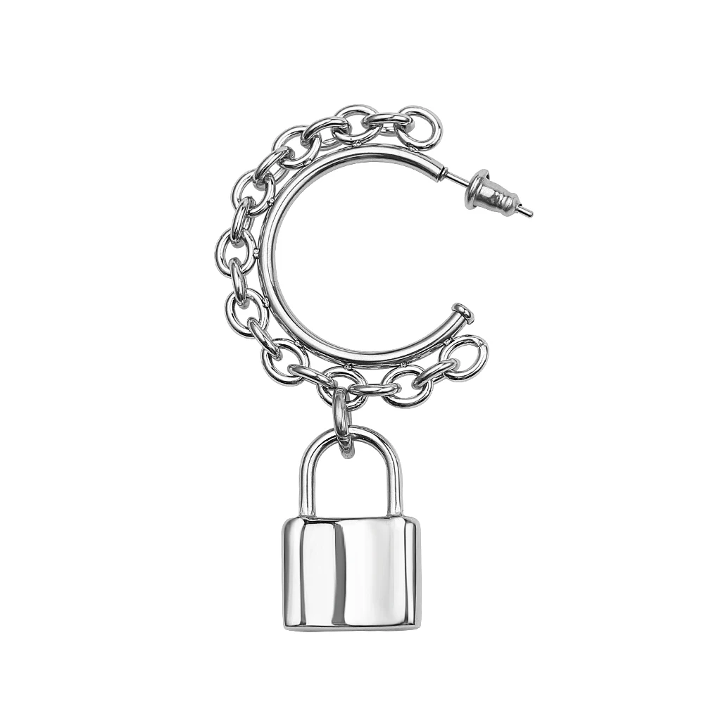 Новые серебряные серьги в форме замка и ключа для женщин праздничные одиночные
