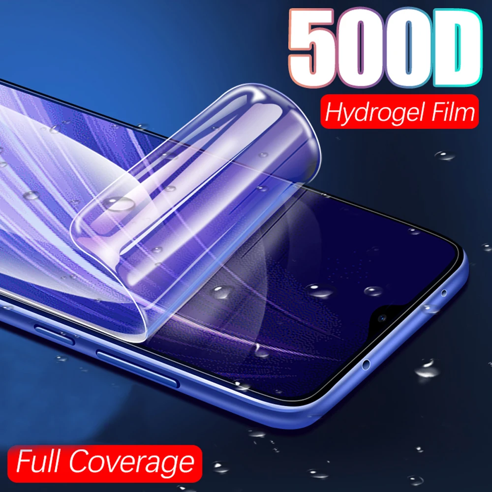 Гидрогелевая пленка с полным покрытием для xiaomi redmi note 7 8 8t 8A 9A 9C 9 9s 10X pro MAX Защитная